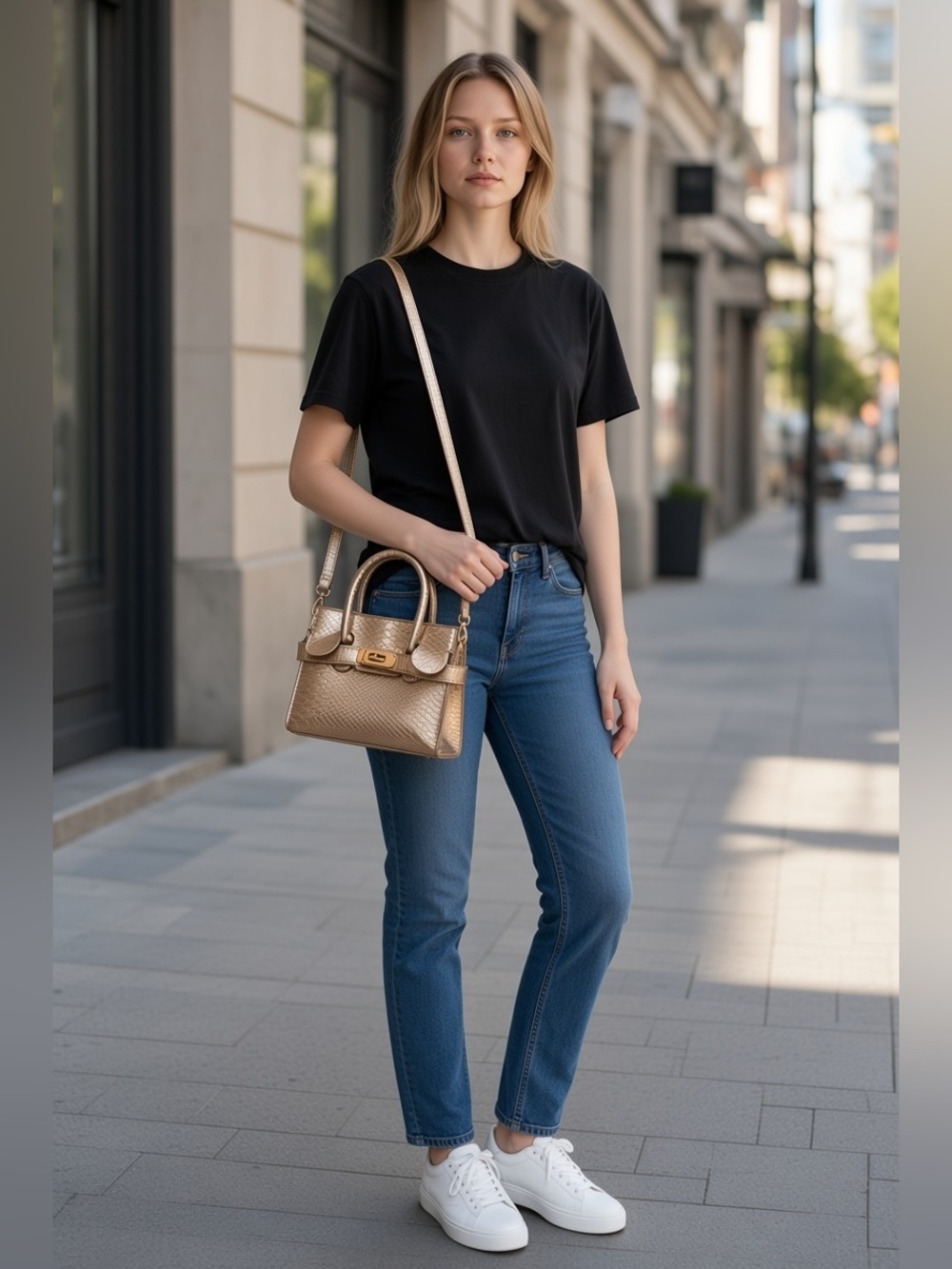 Metallic Gold mini Handbag. - Picture 1 of 11